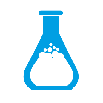 Graphic depicting bubbles inside a scientific flask to reflect the focus on women's health with novel therapeutics in development for contraception and hormone replacement therapy.