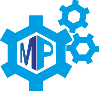 Graphic of three gears that demonstrate the corporate infrastructure and how all the parts work well together.