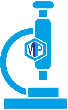 Graphic of a microscope that portraits the research and development area of business.